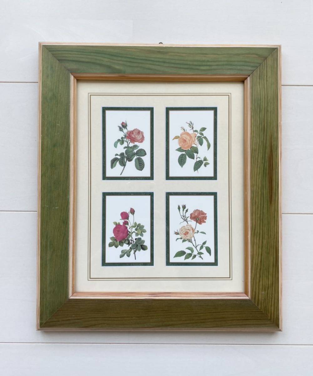 marco de arte, marco de madera, rosa, flor, hecho en Italia, interior, centro, Obra de arte, Cuadro, otros