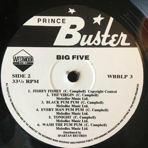 Prince Buster / Big Five [Prince Buster - WBBLP 3, Westmoor Music Ltd - WBBLP 3]の画像4