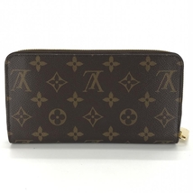 美品 LOUIS VUITTON ルイヴィトン M41895 ジッピーウォレット モノグラム フューシャ ラウンドファスナー長財布 ブラウン 管理YK30055_画像3