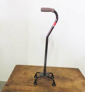 ^.-522 cane used aluminium walking assistance 4 point main . pair 10 -step flexible type stick light weight li is bili nursing height adjustment possible 71~95cm weight 700g box none present condition goods 