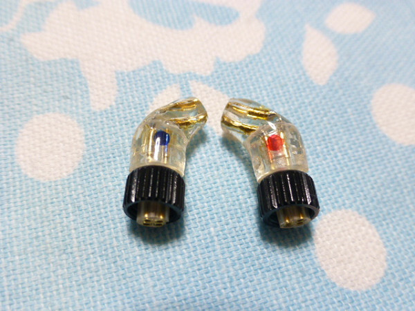 Unique Melody MASON V3 MENTOR V3 - IEM 2ピン (メス) 変換 コネクタ アダプタ クリア形成 1ペア