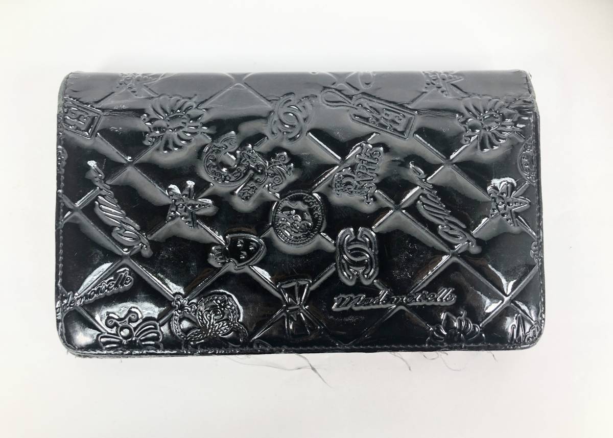 Q1787 美品 シャネル アイコンライン シンボルチャーム 長財布-