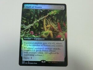 MTG 美品 【ティタニアの杖（拡張アートFOIL）】 （レア） 兄弟戦争 BRC 英 1枚迄