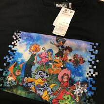 デジモンアドベンチャー(キャラクター)　集合 Tシャツ □ブラック Lサイズ 新品未使用　タグ付き　バンダイ　公式アイテム_画像2