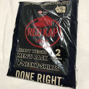 新品未使用　RED KAP レッドキャップ VネックTシャツ 2枚組 Sサイズ ブラック　ヘビーウェイト