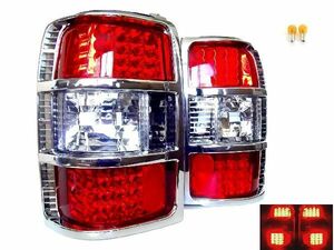  Mitsubishi Pajero V20 V40 V50 series rear LED crystal combination tail lamp left right plating frame combination tail lamp free shipping 