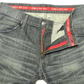 ★エドウィン★EGF503ブラックデニムパンツW33/エッジオブブルージーンズEDWIN EDGE of BLUE JEANSジーパンユーズド加工の画像3