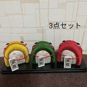 ★ハンドメイド★木目込みカエル 風水カエル置物 縁起物