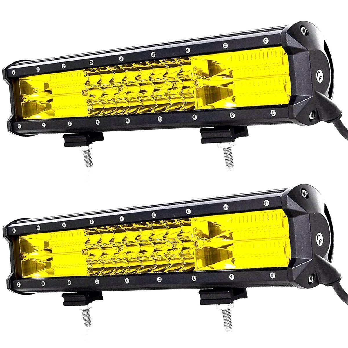 LEDワークライト LEDライトバー 432w 80cm 12v24v 爆光 黄