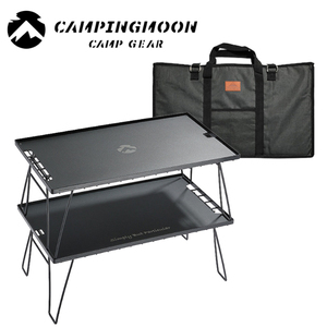 ★キャンピングムーン★CAMPINGMOON★アウトドア フィールドラックフルセット★ブラック★230B-2T2A★スタッキングフィールドラック★２