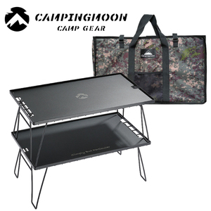 ★キャンピングムーン★CAMPINGMOON★アウトドア フィールドラックフルセット★ブラック★230B-2T2Aカモ★スタッキングフィールドラック★3