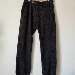 比較的美品！ジャックマン　SWEAT TROUSERS ネップ スウェット トラウザー チャコールグレー系　サイズ S Made inJapan スウェットパンツ