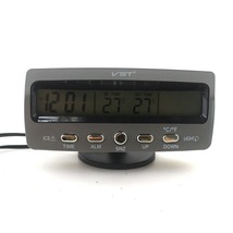 車温度計アラーム時計電圧計自動車内外装温度計カレンダークロック_画像6