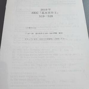 SEG　基本英作文　英語　河合塾　駿台　鉄緑会　Z会　東進　