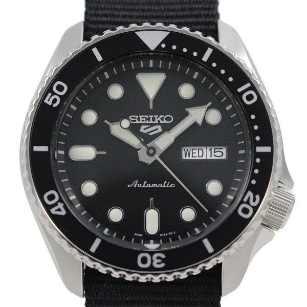 受賞店 セイコー5スポーツ 自動巻き 4R36 07G0 マットブラック 美品