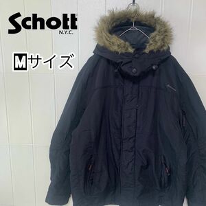 Schott ショット ナイロンジャケット フード ファー 取外し可能 Mサイズ