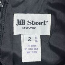 美品 JILL STUART ジルスチュアート ベロアワンピース 裏地あり 膝丈 フレア レディース 黒 ブラック サイズ2*TB932_画像5