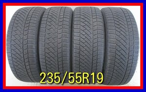 ■中古タイヤ■　235/55R19 XL 105T Continental Contivikigcontact6 チェロキー CR-V トリビュート等 冬タイヤ 激安 送料無料 A214