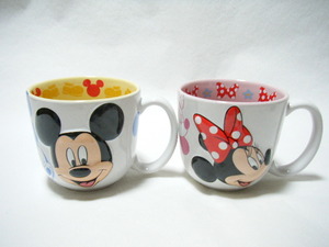 Disney ディズニー 大きめ マグカップ スープカップ 2個 直径10cm 高さ10cm ミッキー ミニー TOKYO Disney RESORT 