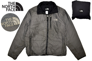 A-4143★THE NORTH FACE ザ ノースフェイス NY01105★コンパクト収納 STOW POCKET グレー グラフチェック 中綿 ジャケット ジャンパー Ｍ