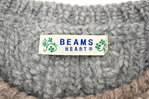 Y-5286★超美品★BEAMS HEART ビームスハート★ローゲージ ノルディック 木ボタン カウチン ウール ニット ベスト セーター S-M_画像4