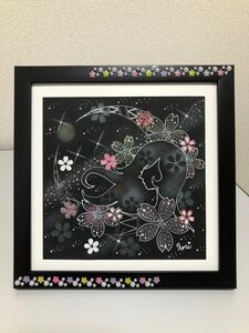 パステルアート☆キラキラジュエリーアート※ハンドメイド作品(額込み価格)