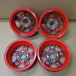 【ジャンク品】アルミホイル 4本  RAYS 13×4.5J +43 社外 中古の画像10