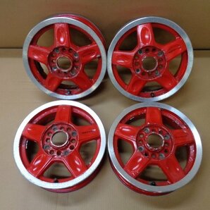 【ジャンク品】アルミホイル 4本  RAYS 13×4.5J +43 社外 中古の画像1