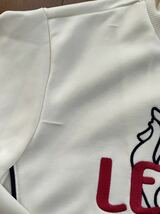 ★le coq sportif ルコックスポルティフ★アイボリーカラーに胸元ロゴがポイント！レディースストレッチ長袖ジップシャツ/L_画像5