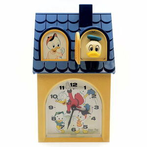  Disney s Crew ji.hyu-i&te.-i& Roo i Donald Vintage alarm clock Disney Time Seiko 1970 period hand winding 