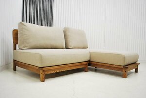  great special price * outlet * free shipping * article limit * exhibition goods * unused * put person freely *L type couch sofa * Northern Europe style natural modern * set 