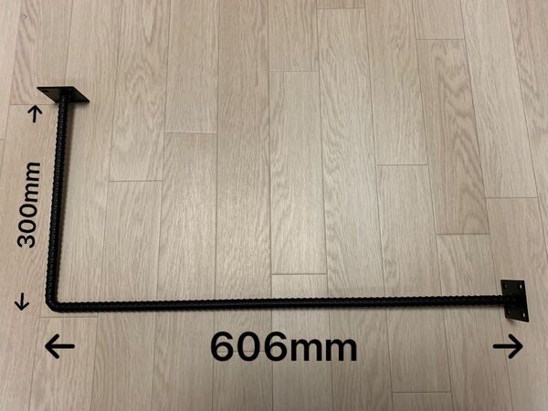 アイアン L字型ハンガー 60cm×30cm ウォールハンガー 天井や壁の省スペースに!