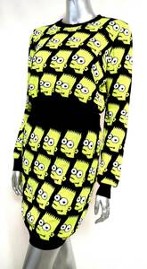  two point free shipping! cleaning settled! black × yellow. Simpson z pattern! top and bottom setup ( long sleeve knitted * miniskirt ) Kids lady's 