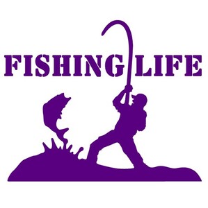 ★千円以上送料0★(20cm) 【FISHING LIFE】釣り・フィッシング・クーラーボックス・車用にも、ステッカーDC1
