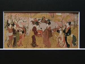 歌川豊広、【豊国・豊広　両画十二候　三月】、希少画集画より、状態良好、新品高級額装付、送料無料、日本画 日本画