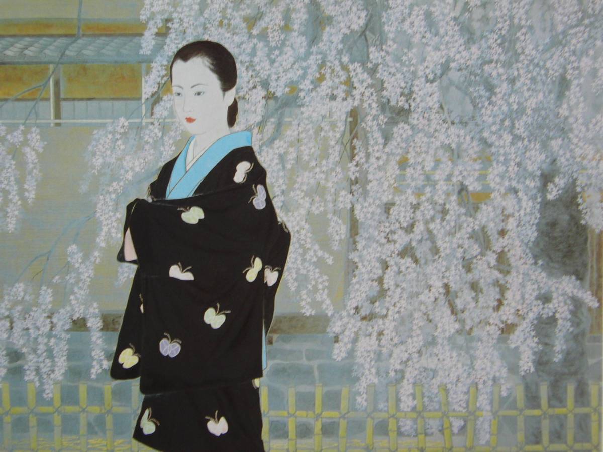 Yasuaki Hori, [Flower cold], From a rare art book, Good condition, Brand new high quality framed, free shipping, Japanese painter Japanese painting Beauty painting, painting, Japanese painting, person, Bodhisattva
