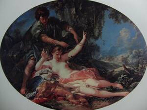 Art hand Auction François Boucher, [Sylvia sauvée par Amyntas], Livre d'art rare, En bonne condition, Tout neuf avec un cadre de haute qualité, livraison gratuite, Peinture à l'huile, peinture de personnages, Rococo, Paris, Peinture, Peinture à l'huile, Portraits