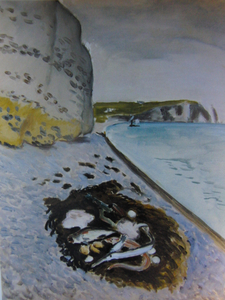 アンリ・マティス(Henri Matisse)、【大きな断崖，魚】、高級画集画、状態良好、新品高級額装付、絵画 送料無料