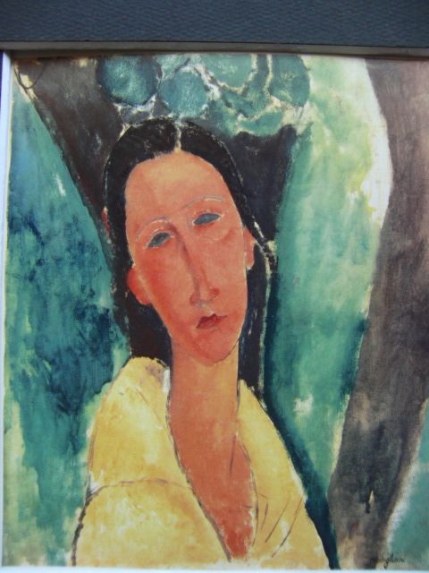 Amédée Modigliani, [Portrait de Madame Hanka Zborowska], Extrait d'un livre d'art rare, En bonne condition, Tout neuf avec un cadre de haute qualité, livraison gratuite, Peinture à l'huile, peinture de portrait, Peinture, Peinture à l'huile, Portraits