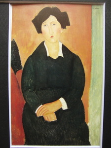 Art hand Auction Amedeo Modigliani, [Retrato de una mujer italiana], De un libro de arte raro, Buen estado, Nuevo enmarcado de alta calidad., envío gratis, pintura al óleo pintura al óleo retrato pintura italia, cuadro, cuadro, pintura al óleo, retrato