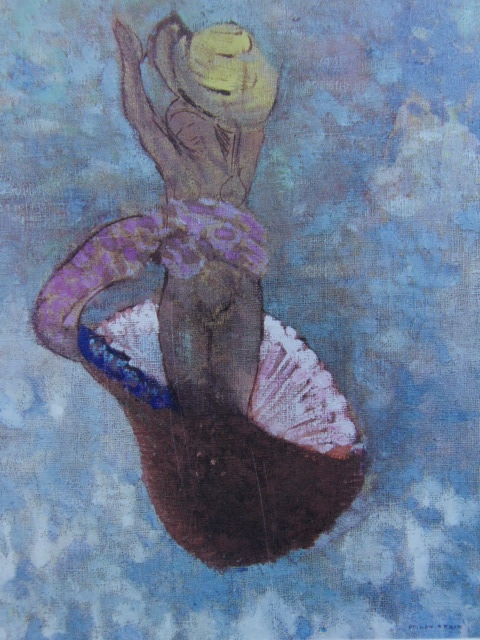 Odilon Redon, [Die Geburt der Venus] Aus einem großformatigen, seltenes Kunstbuch, In guter Kondition, Nagelneu mit hochwertigem Rahmen, Kostenloser Versand, Ölgemälde, Porträtgemälde, Malerei, Malerei, Ölgemälde, Porträts