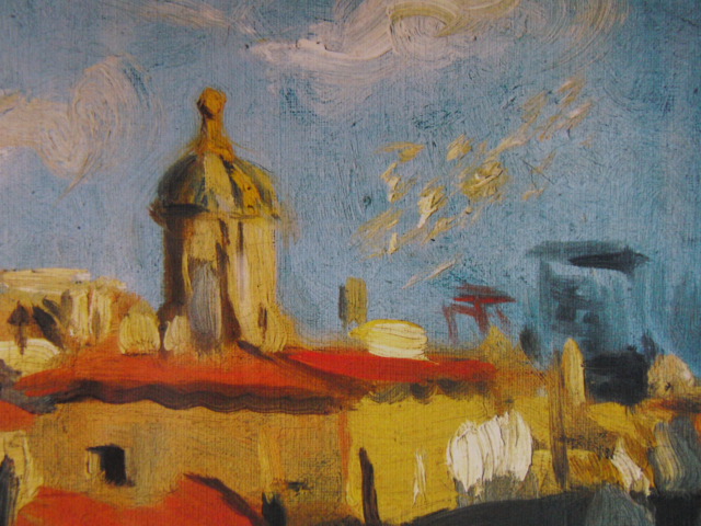 pablo picasso, [Roof and Basilica of Santa Marta] Early works from rare art books, Good condition, Brand new high quality framed, free shipping, painting portrait, painting, oil painting, Nature, Landscape painting