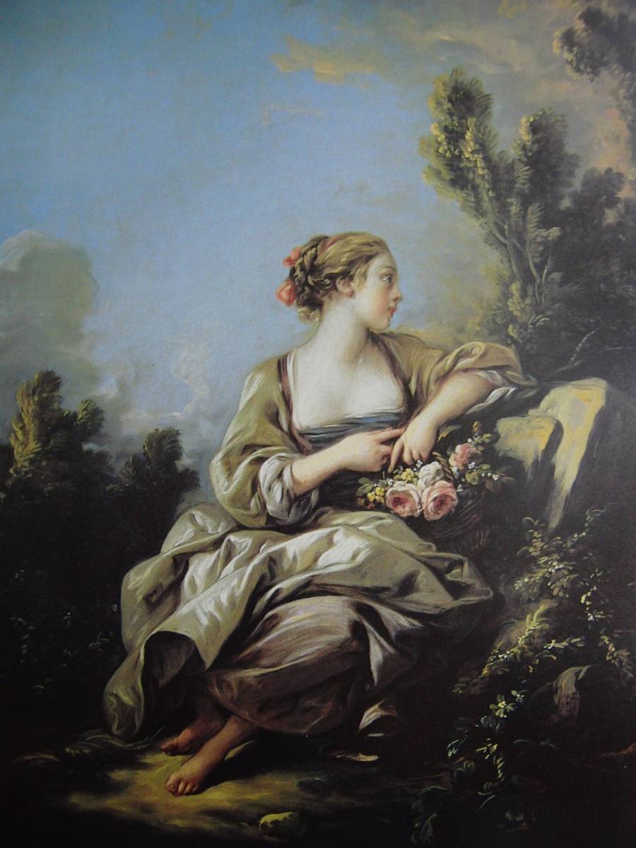 François Boucher, [Gardener], rare art book paintings, Good condition, Brand new high quality framed, free shipping, Oil painting Oil painting Figure painting Landscape painting Rococo Paris, painting, oil painting, portrait