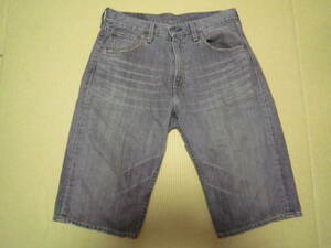 Z20★Levi's(リーバイス)★503（SP503-R0） USED加工ショートブラックデニムパンツ/w30