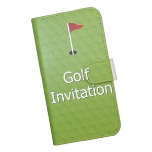 iPhone7 plus/iPhone8 plus　スマホケース 手帳型 プリントケース GOLF スポーツ グリーン スイング ゴルフ