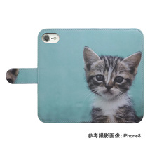 iPhone7 plus/iPhone8 plus　スマホケース 手帳型 プリントケース ネコ 子猫_画像2