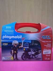  быстрое решение! новый товар PLAYMOBIL 5648 Carry кейс полиция .. мотоцикл Play Mobil включение в покупку отправка возможность! фигурка 