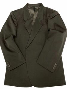 《新品》未使用 シングル2ッ釦ジャケット サイズ　S 総裏 ノーベント 袖釦3個　両玉縁ポケット 毛100% 日本製 ブラック ツルツル スベスベ