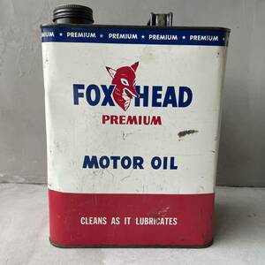 【USA vintage】FOX HEAD オイル缶　ガソリン缶　携行缶　アメリカン雑貨　インテリア