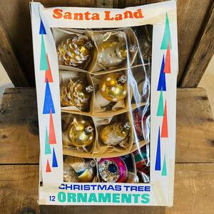 【USA vintage】Santa Land クリスマスオーナメントセット